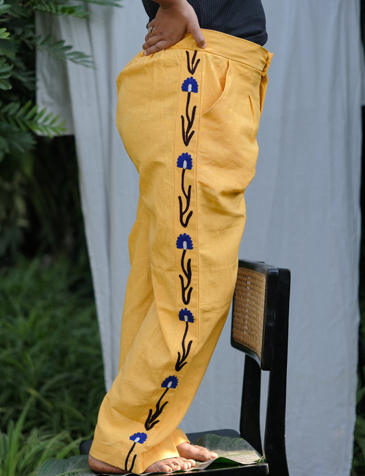 The Yellow Paradox Linen  Trousers