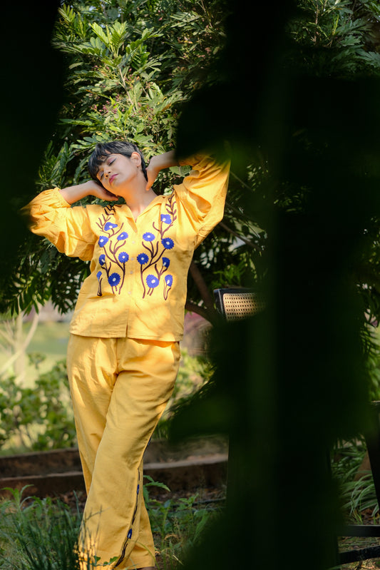 The Yellow Paradox Linen  Trousers